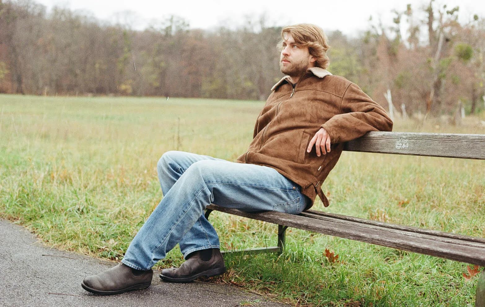 Simeon sitting in focused posture